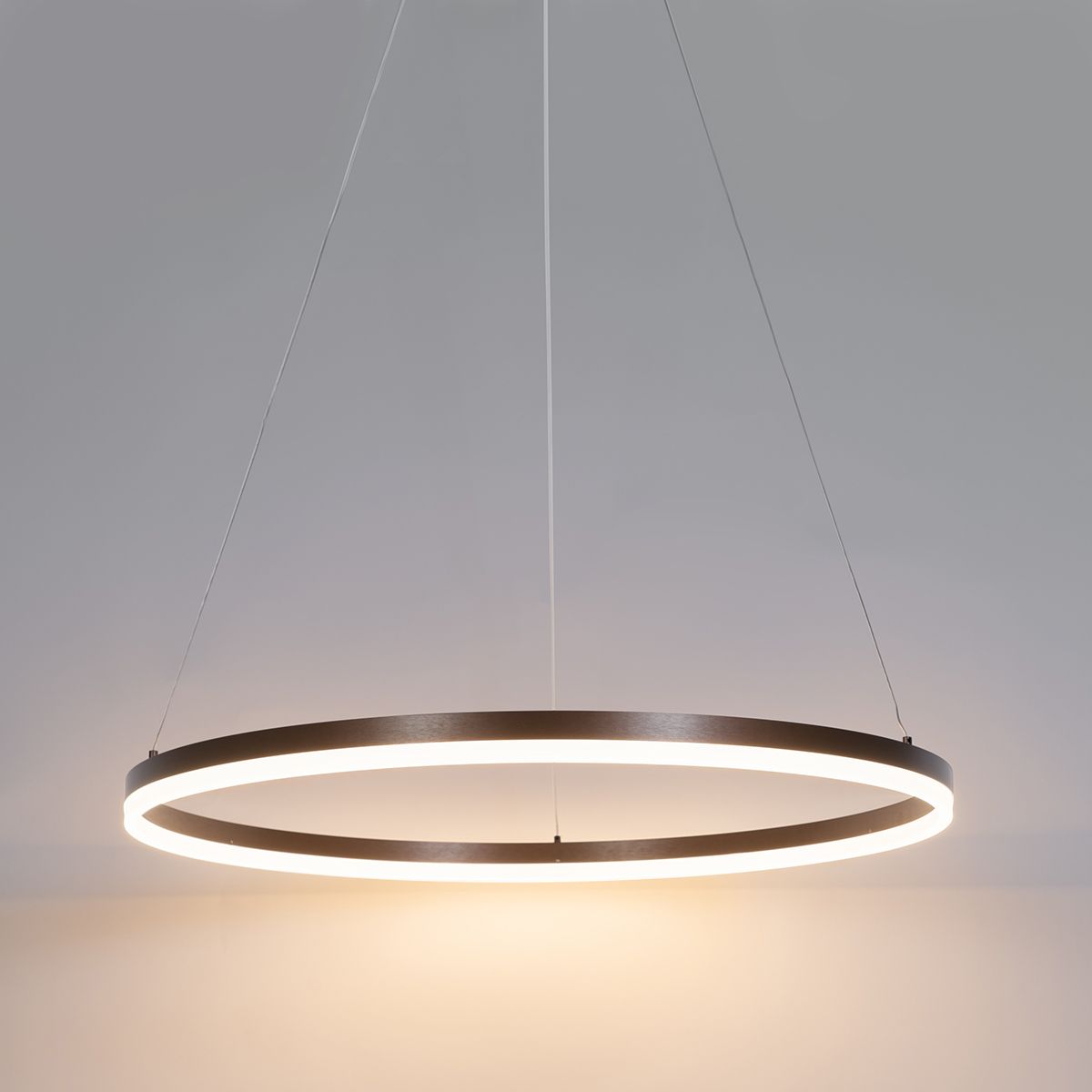 Hanglamp donkerbrons 80 cm incl. LED 3-staps dimbaar - Anello