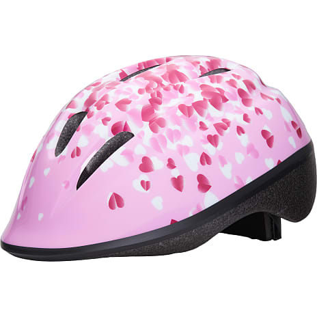 CSI Cykelhjelm 46-53 cm - pink m. hjerter