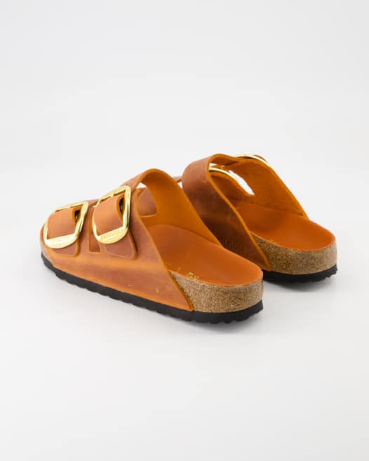 Birkenstock Arizona Big Buckle Oiled Pantoletten in Orange