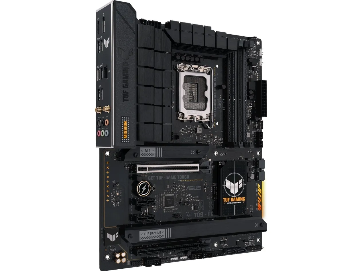 ASUS TUF GAMING B760-PLUS WIFI D4 - Bundkort - ATX - LGA1700 sokkel - B760 Chipset - USB 3.2 Gen 1, USB 3.2 Gen 2, USB-C 3.2 Gen 2x2 - 2.5 Gigabit LAN, Wi-Fi 6, Bluetooth - onboard grafik (CPU påkrævet) - HD Audio (8-kanaler)