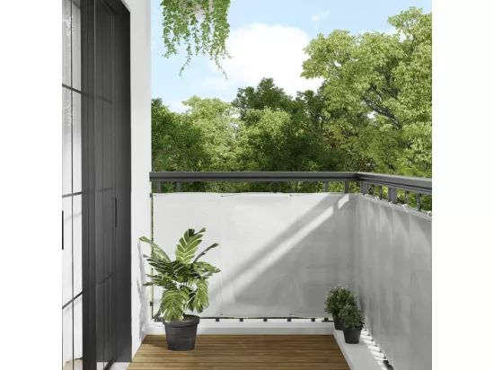 Écran de balcon gris clair 90x1000 cm 100% polyester oxford