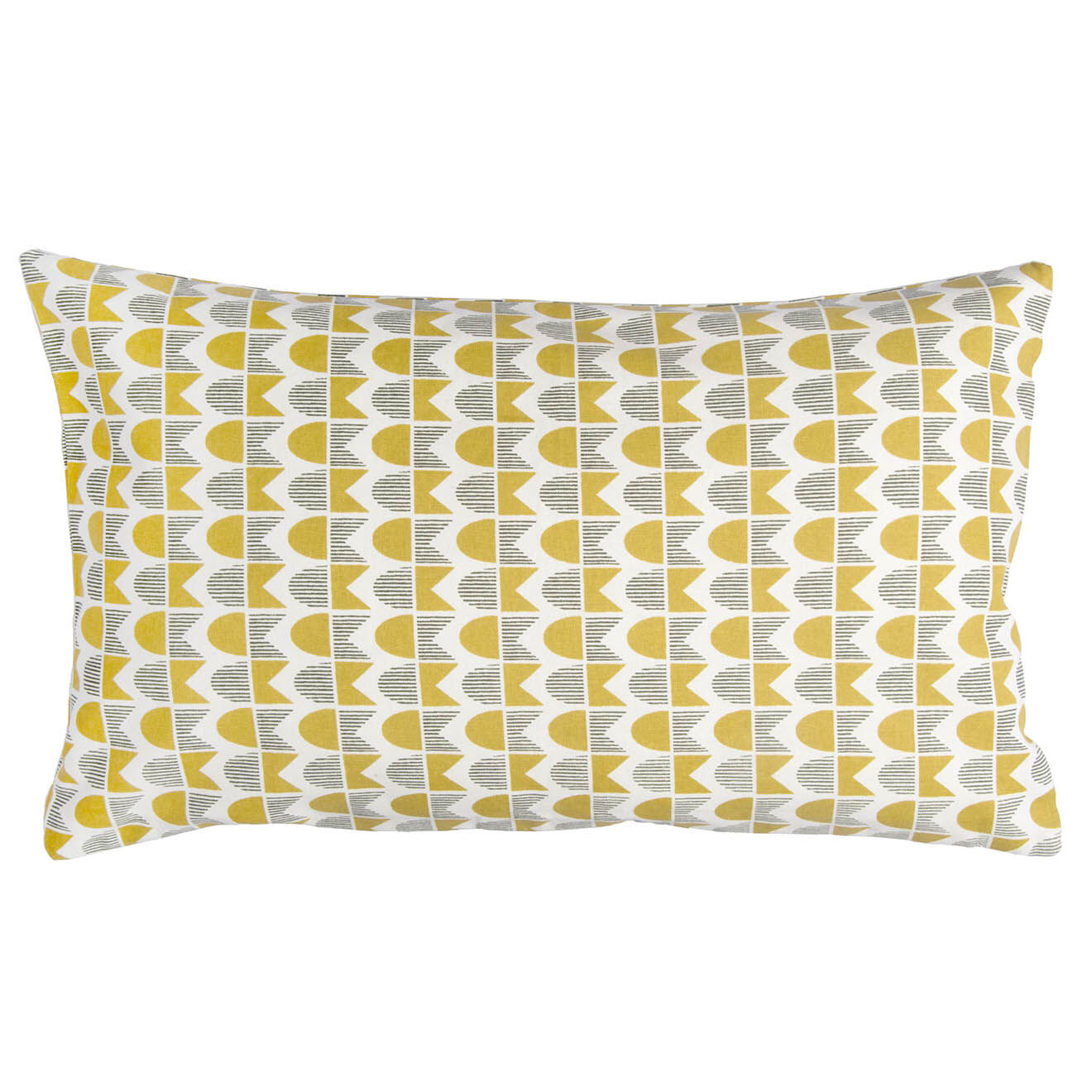 Febronie Housse de coussin d'extérieur Skandi jaune/kaki - 50x30 cm