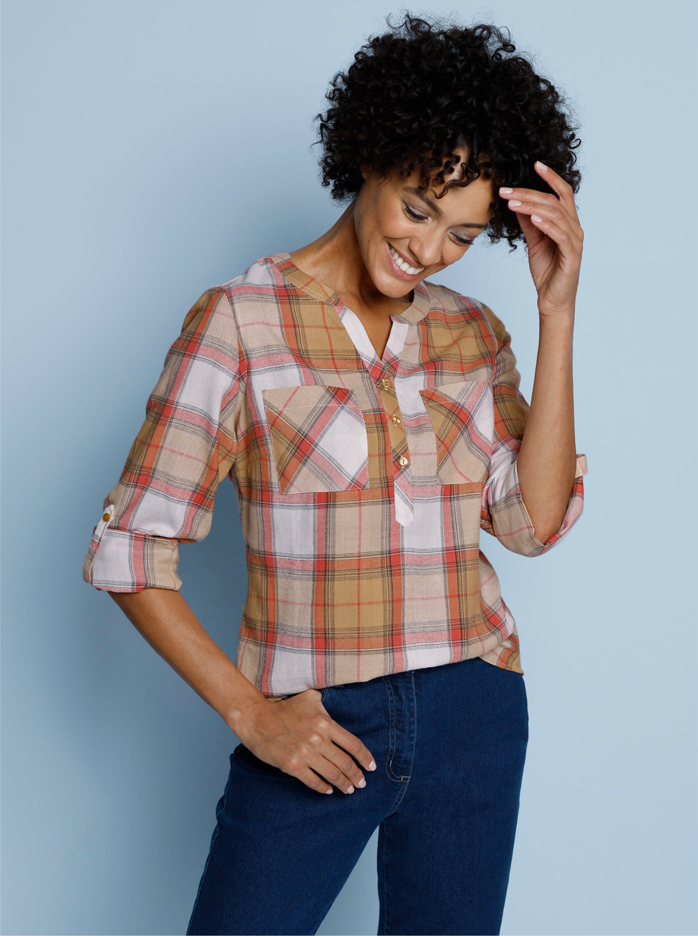 Flanell-Bluse