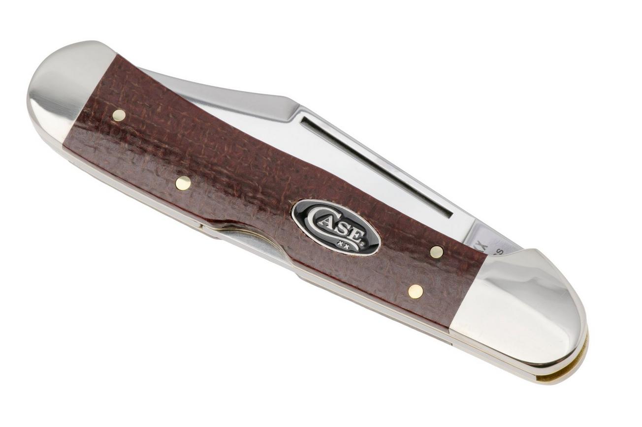 Case CopperLock Smooth Dark Red Burlap Micarta, 12275, 101549L CS zakmes