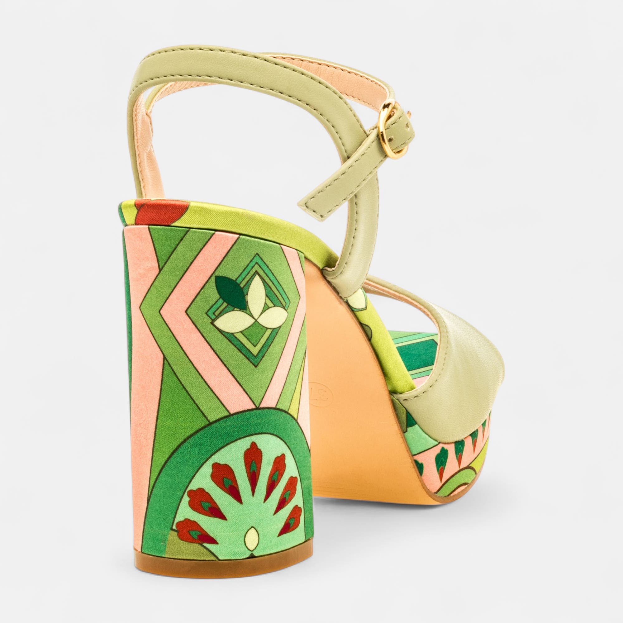 Nu-pieds à talon Femme vert clair