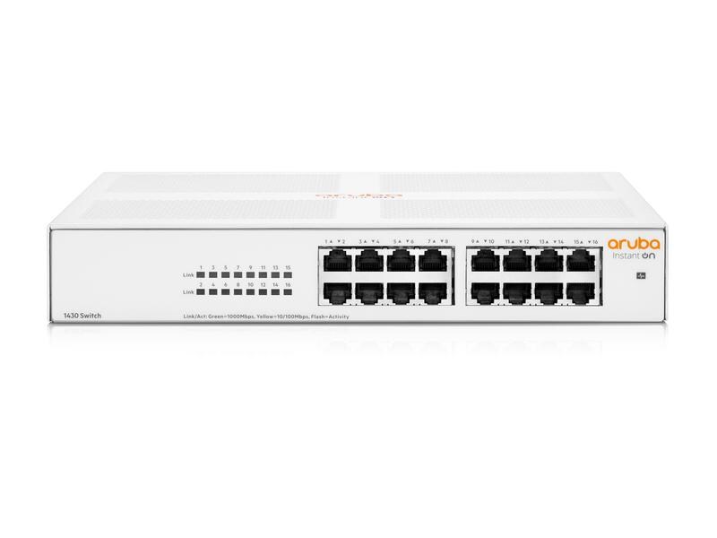 HPE Aruba Networking Switch Instant On 1430-16G 16 Port Aruba Instant On 1430 Nicht verwaltete Ethernet-Switches für einfache Konnektivität