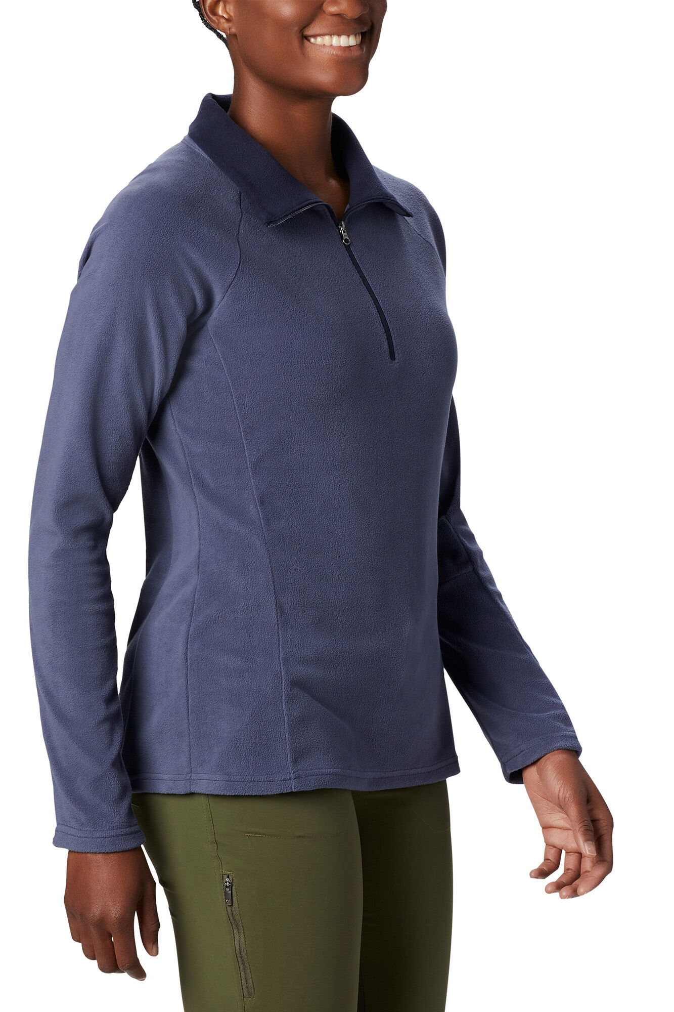Casaco de lã polar Columbia Glacial™ IV com meio zíper para mulheres - Azul