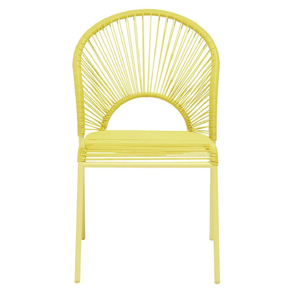 Chaise Urban filaire jaune 49x48,5xH88cm