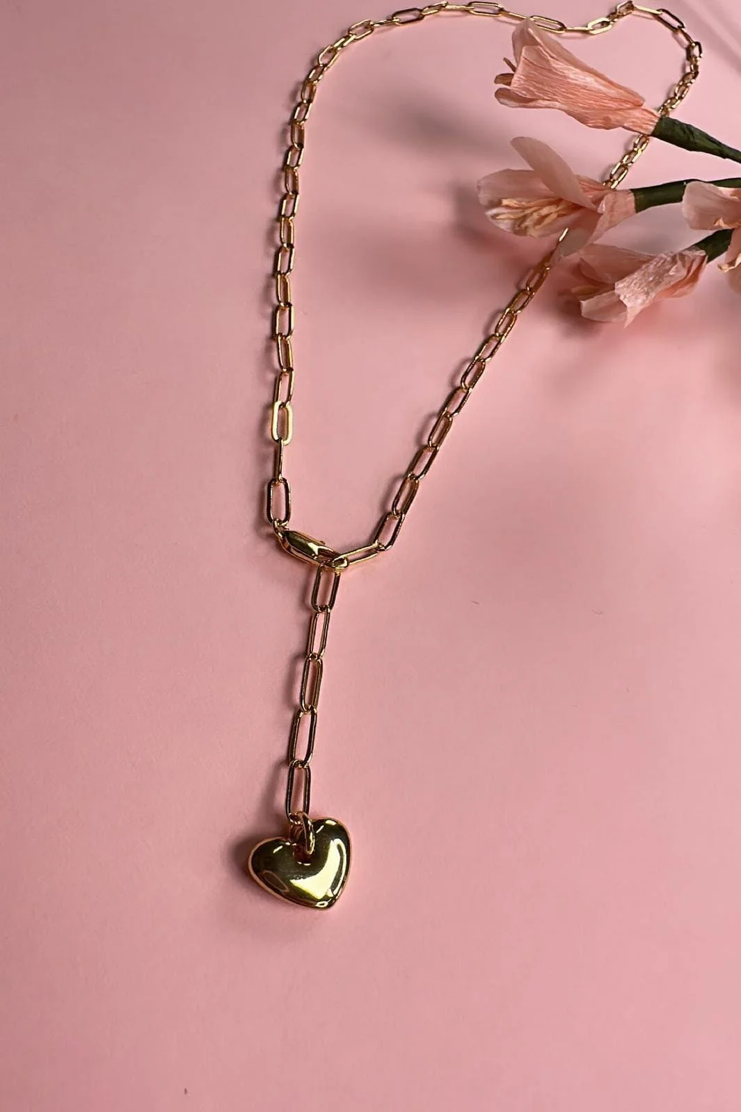 Mellow Moon Heart Chain Necklace