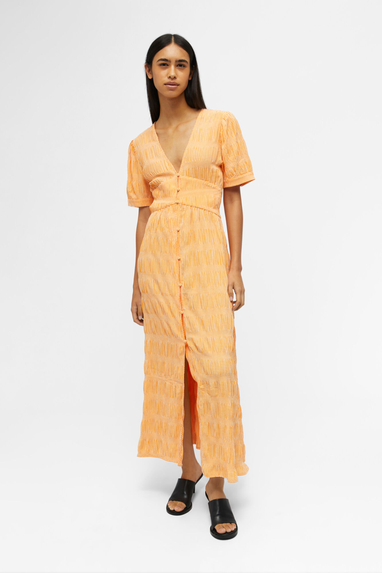 Vestido com botões na frente - Branco