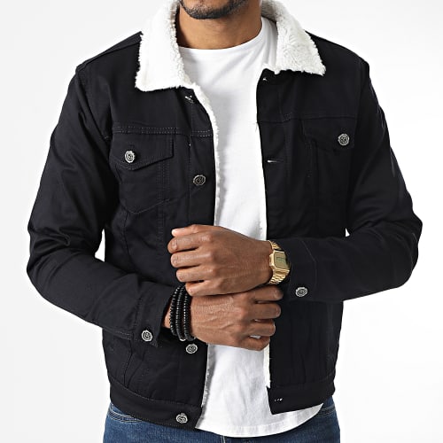 Veste Jean Col Mouton 7004 Bleu Marine
