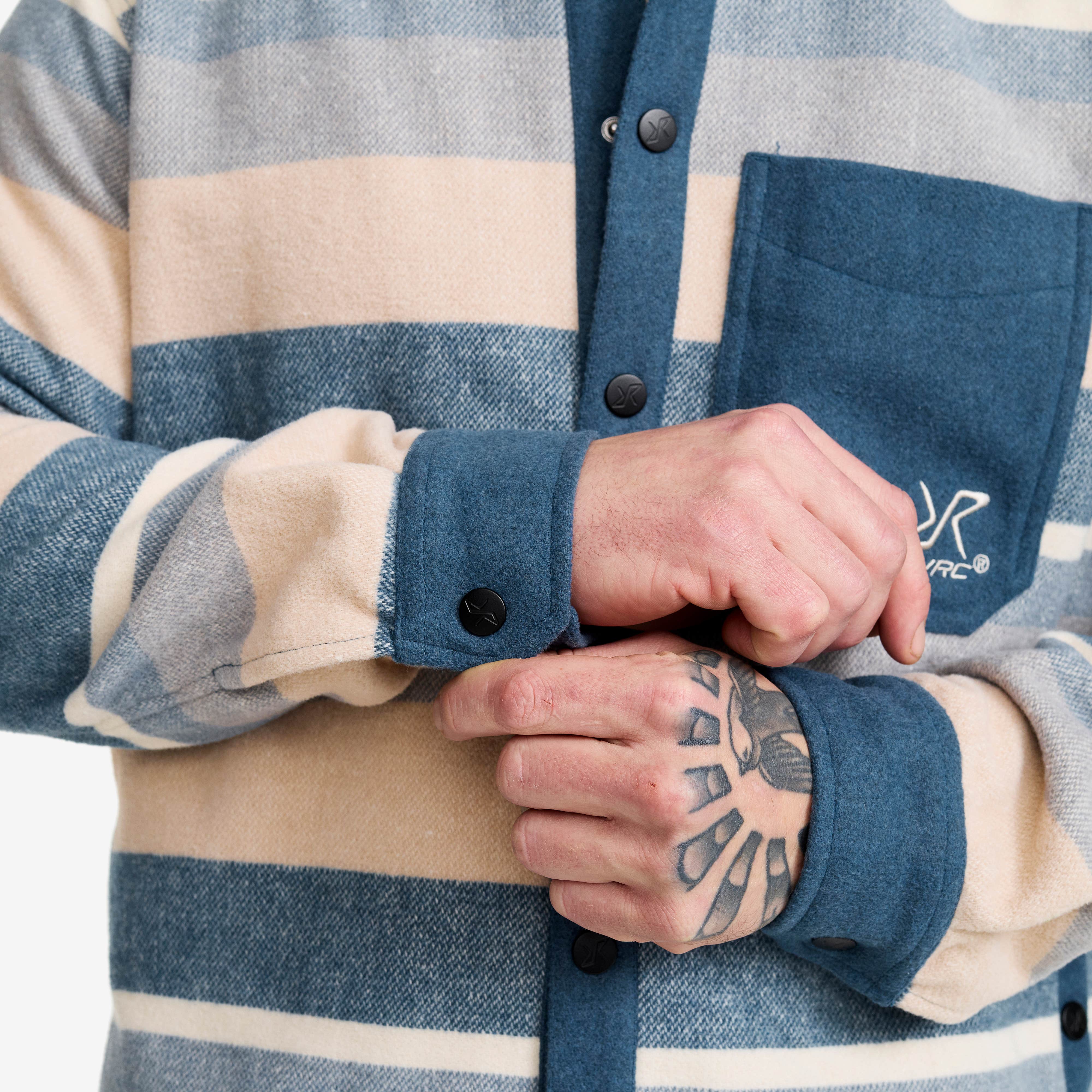 Highland Warm Overshirt Herre Orion Blue/Peyote