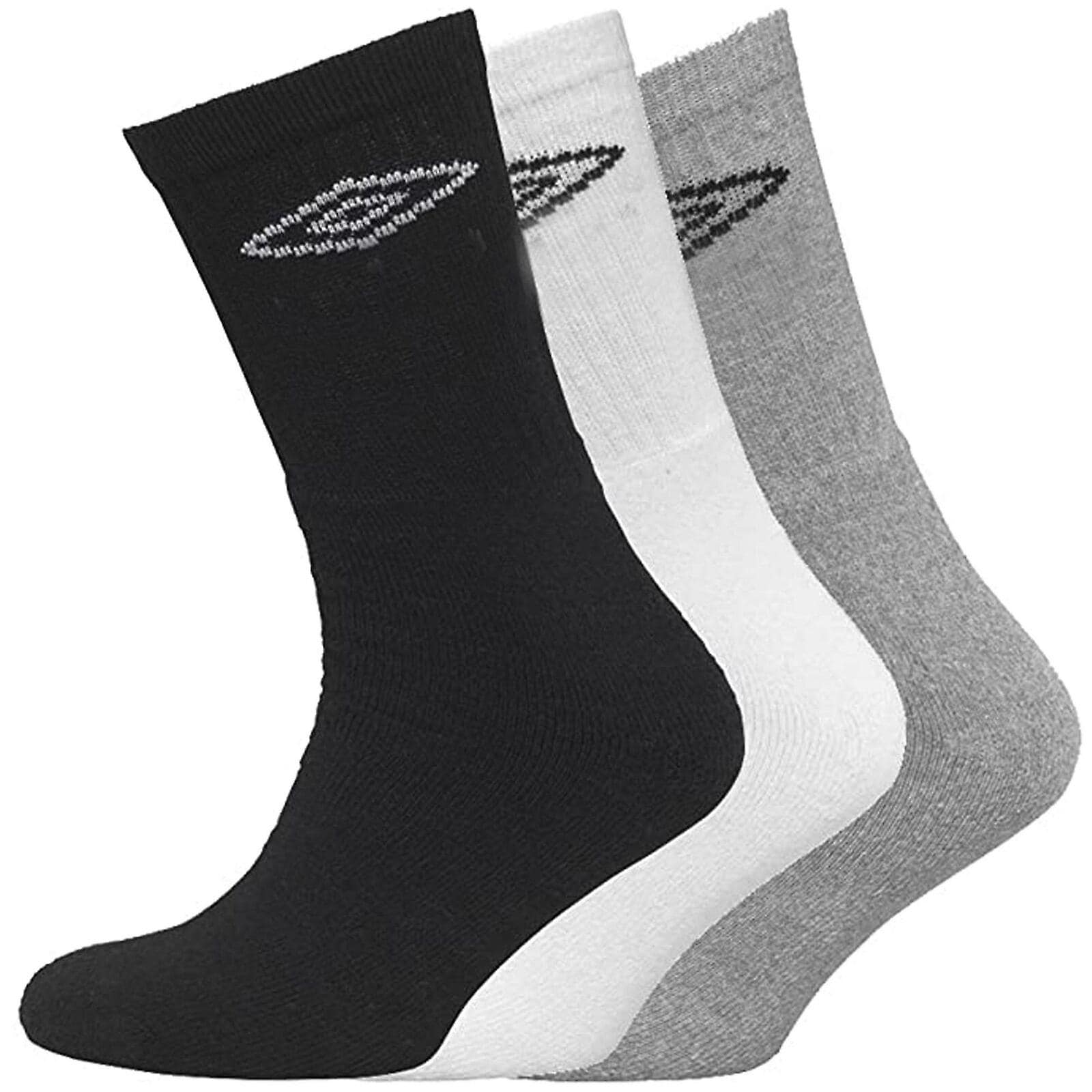 Umbro Sportsocken, 5er Pack - schwarz/weiß/grau, Gr. 43/46