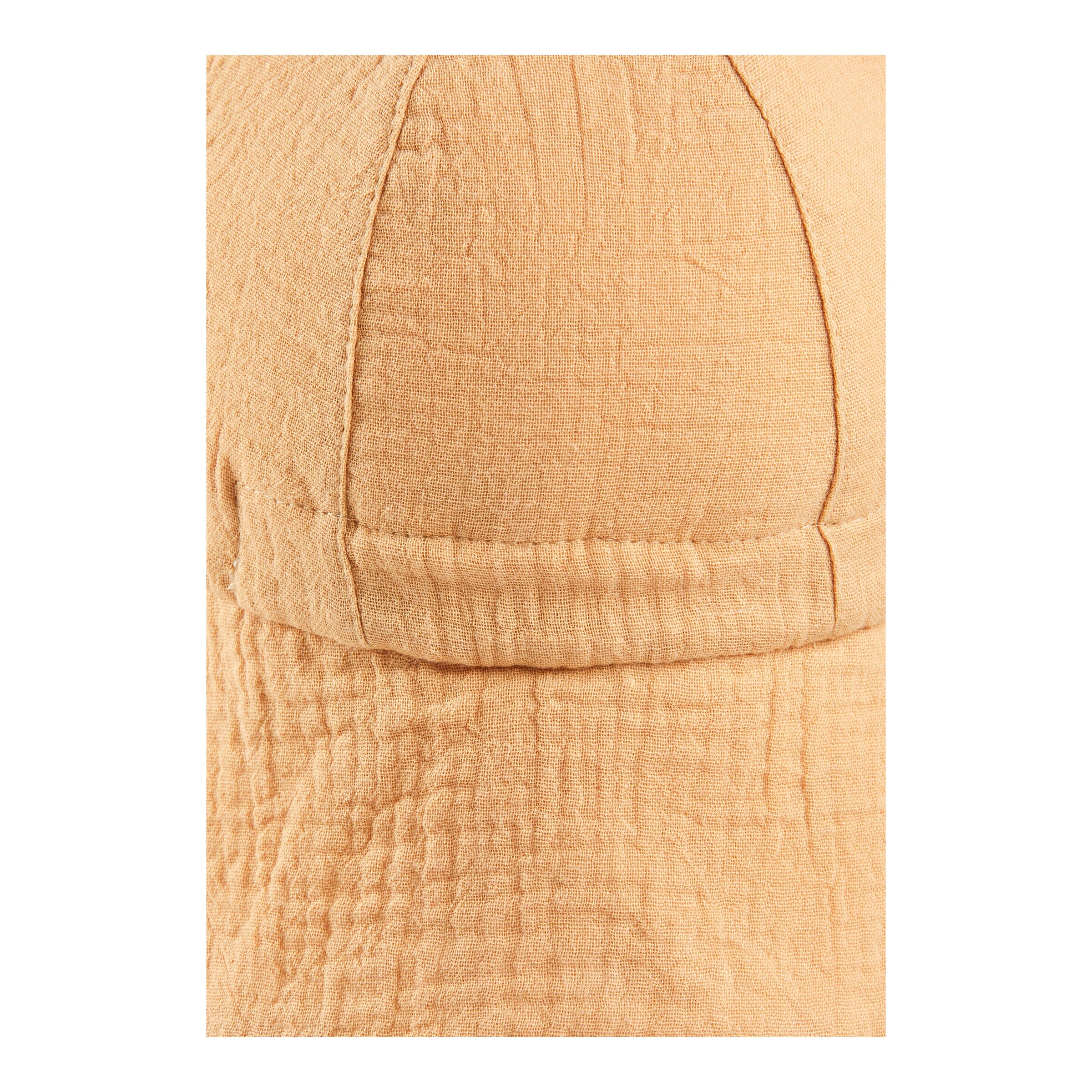 Sterntaler Musselin-Wendemütze mit Nacken- und UV-Schutz Tiere natur/beige