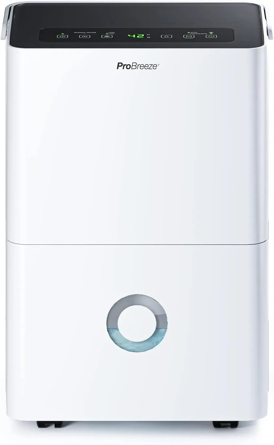 Pro Breeze Luftentfeuchter 30L in 24h Entfeuchtungsleistung - Elektrischer Luftentfeuchter mit WLAN & App - Feuchtigkeitssensor, 4L Wassertank, Timer, Ablaufschlauch - Gegen Feuchtigkeit, Schimmel