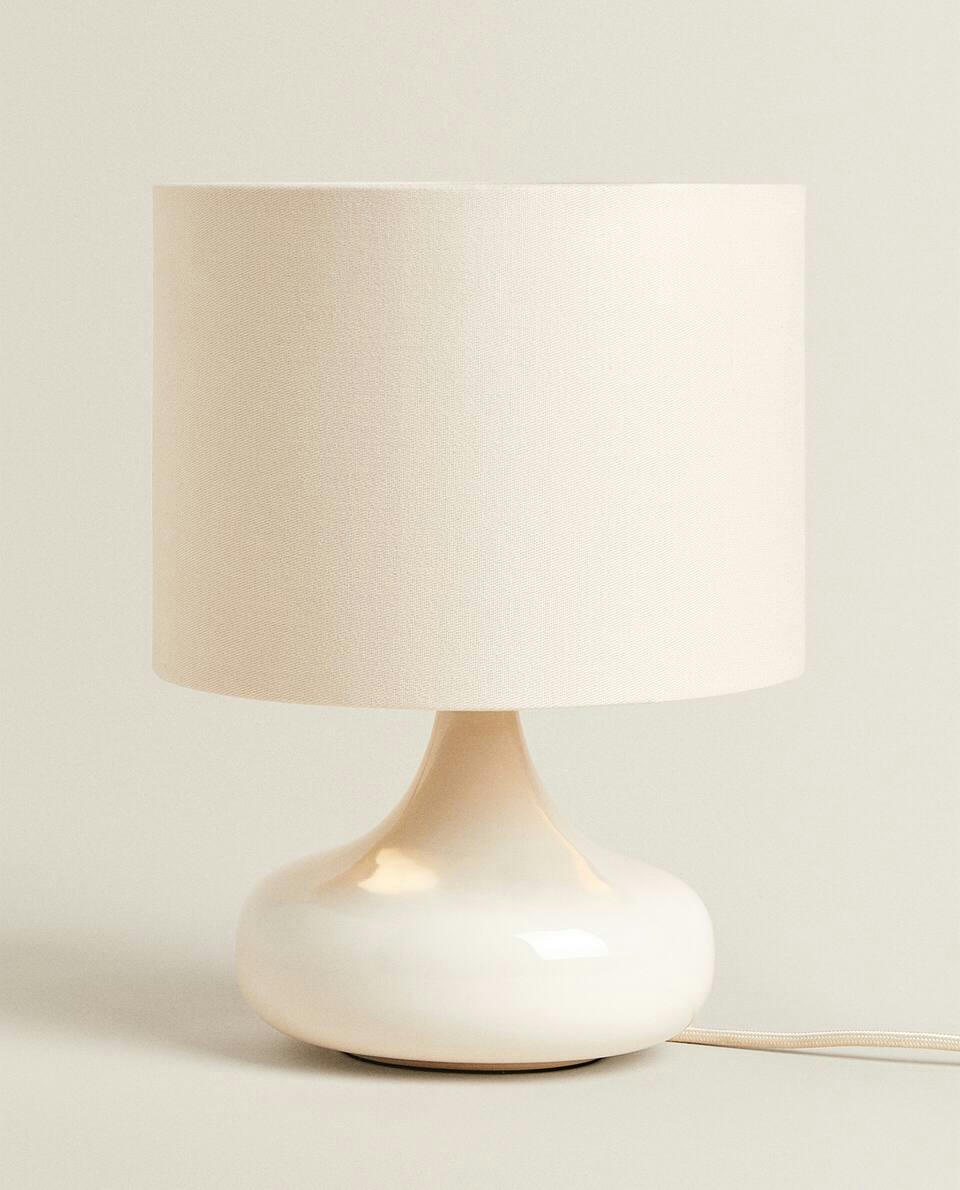 LUMINÁRIA PEQUENA COM BASE DE CERÂMICA