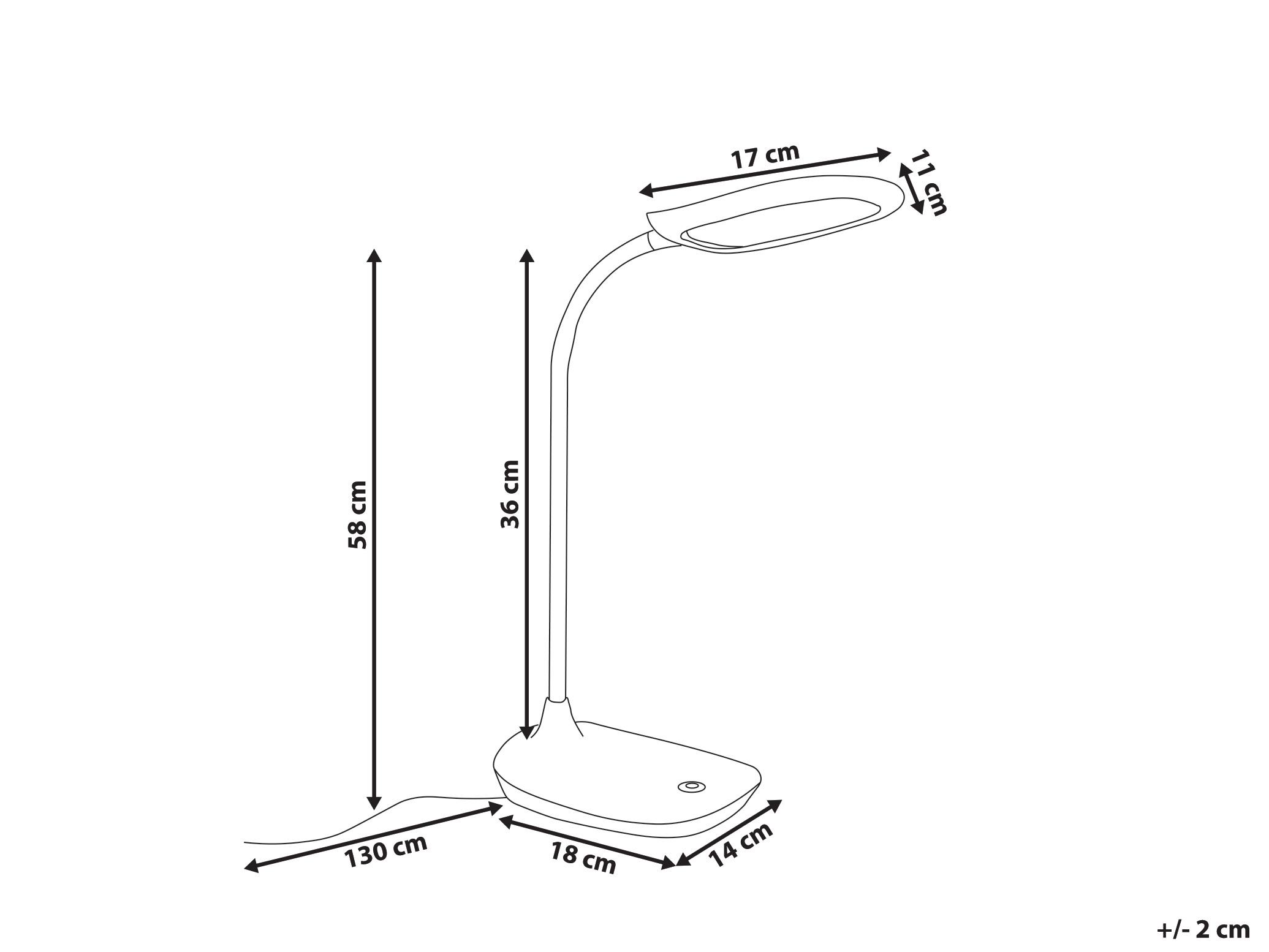 LED bureaulamp HYDRA met dimmer Wit