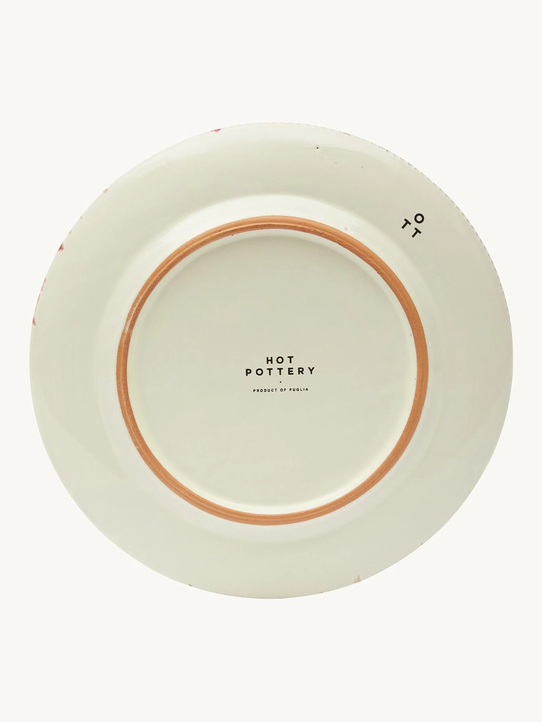 Hot Pottery Set of 4 Splatter Dinner Plates