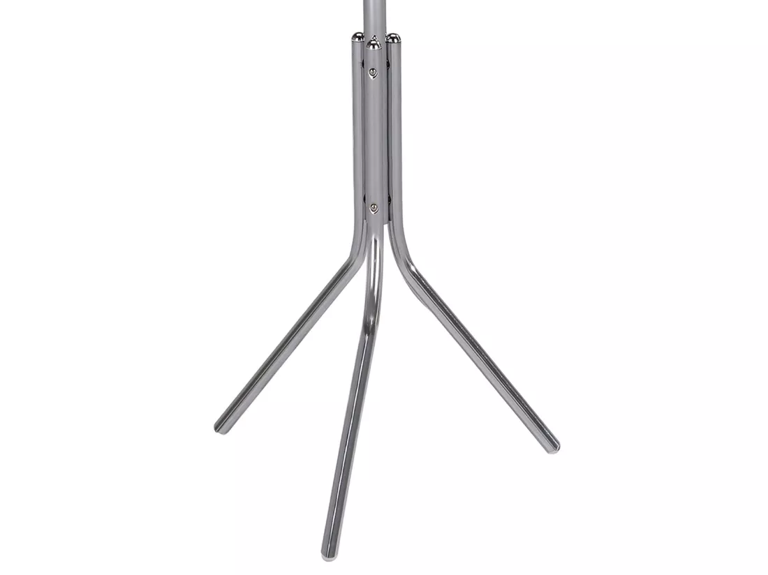 Porte-manteaux ARIST portant pour vêtements sur pied hauteur 174 cm avec 8 crochets, meuble d'entrée en métal chromé