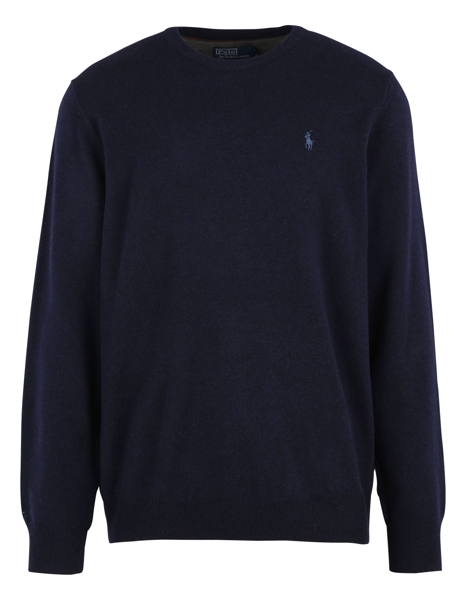 Pull col rond en laine | Bleu