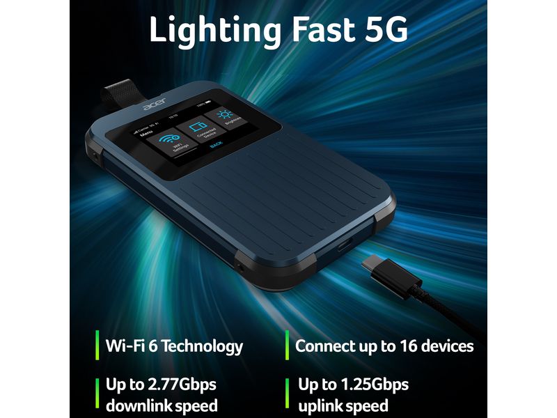 Acer 5G Hotspot Connect Enduro M3 Acer Connect ENDURO M3 5G Mobile Wi-Fi | Robuster Mobiler Hotspot