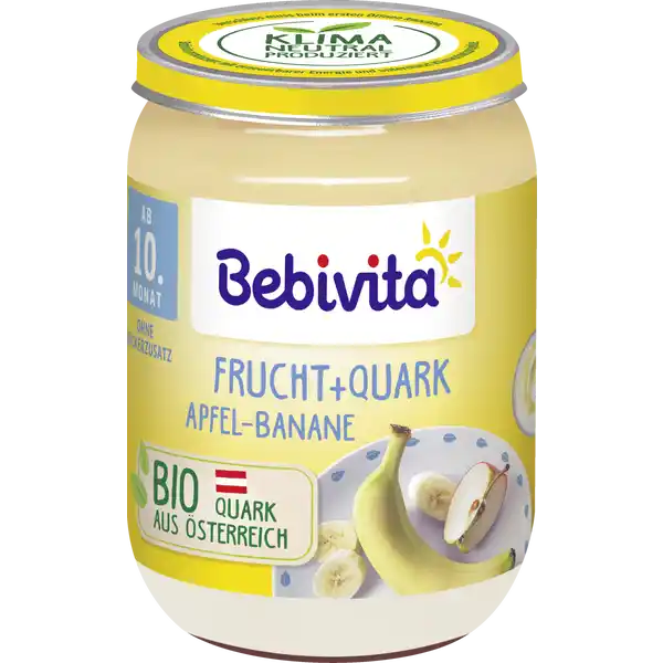 Bio Apfel-Banane auf Quark