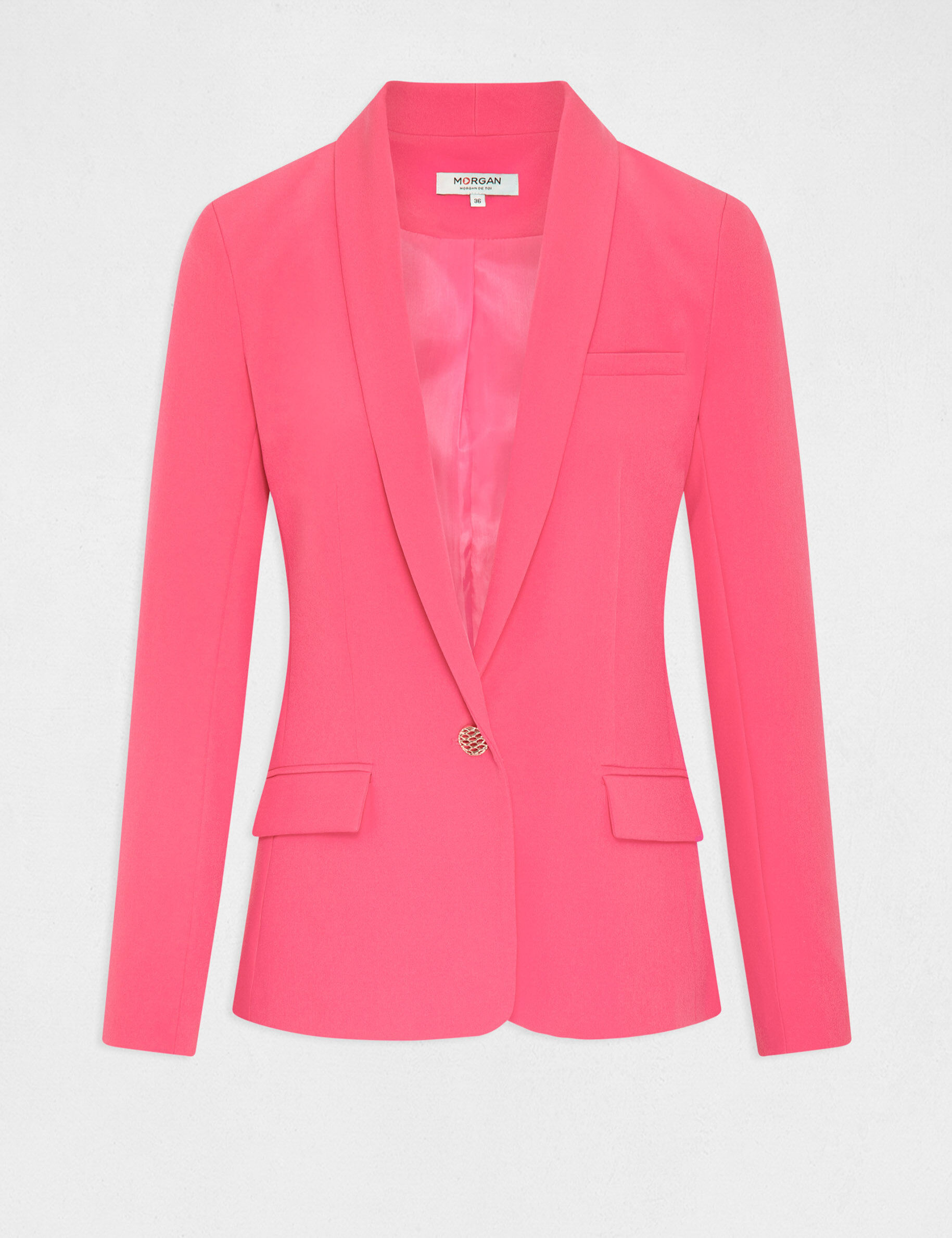 Veste cintrée boutonnée rose femme - rose