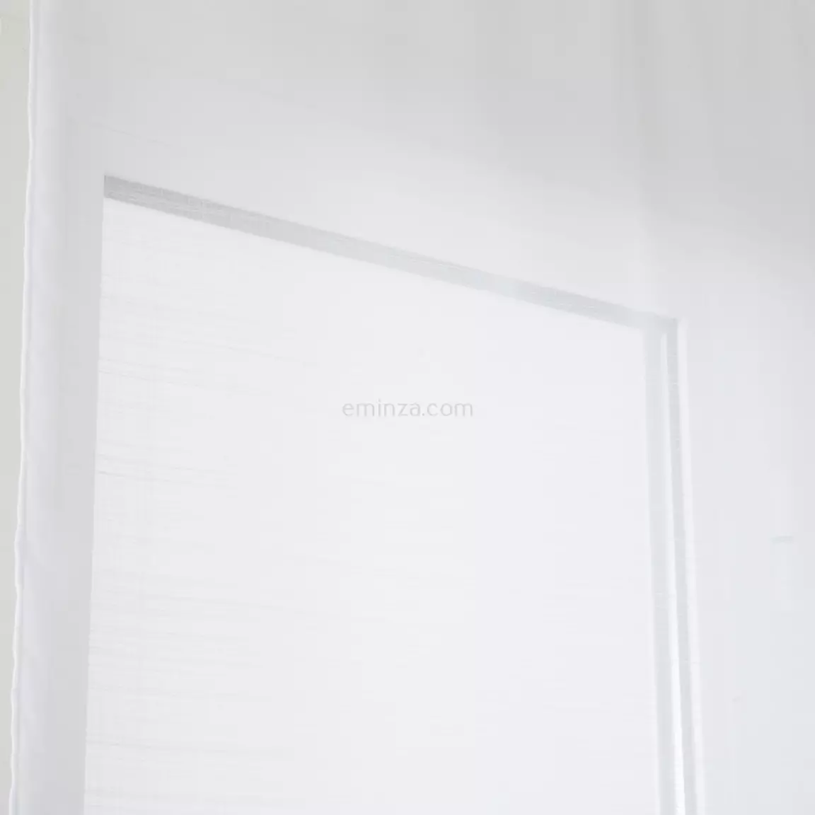 Voilage vitrage (90 x 200 cm) Etamine givrée Blanc