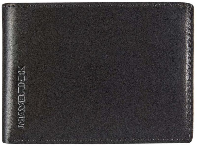 Maverick Portemonnaie All Black 11 x 8.1 cm Geldbeutel mit RFID Schutz