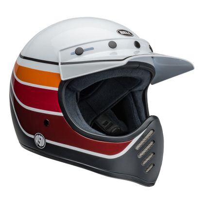 Casque Bell MOTO-3 RSD SADDLEBACK - Blanc / Noir