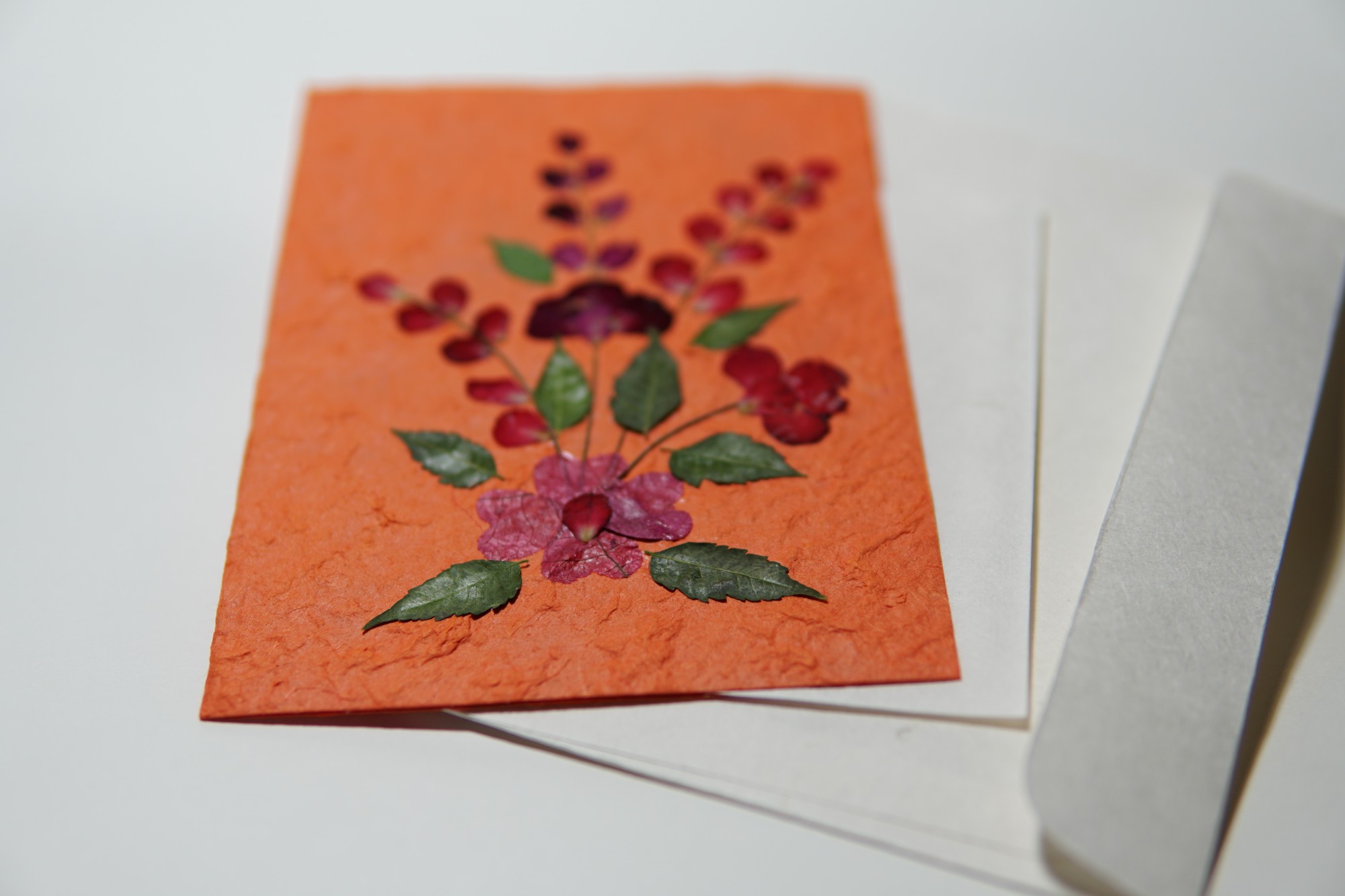 Grußkarte 'Blume', orange, T 17,5 cm, B 12 cm günstig bestellen