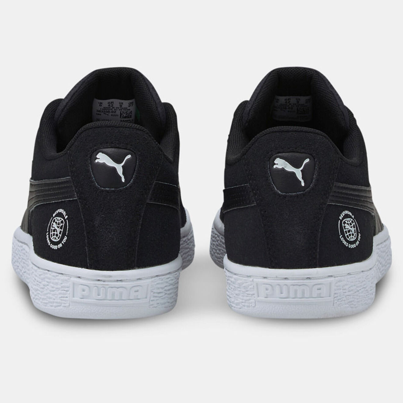 Puma Baskets en Velours de Cuir Re:Style noires
