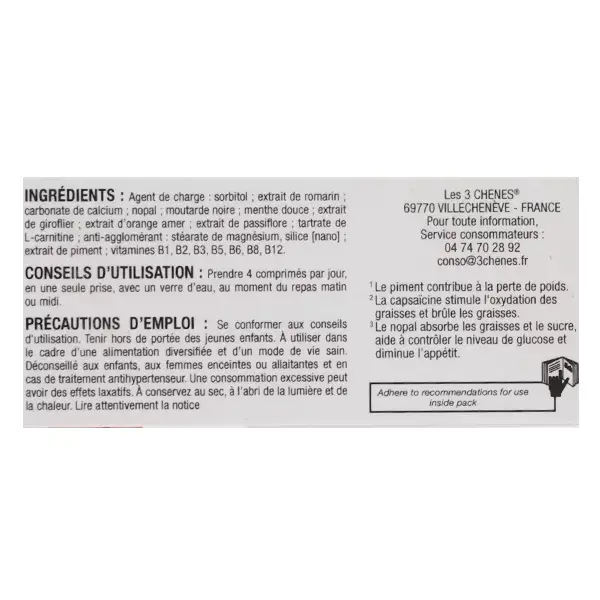 Les 3 Chênes Minceur MinciNov 60 comprimidos