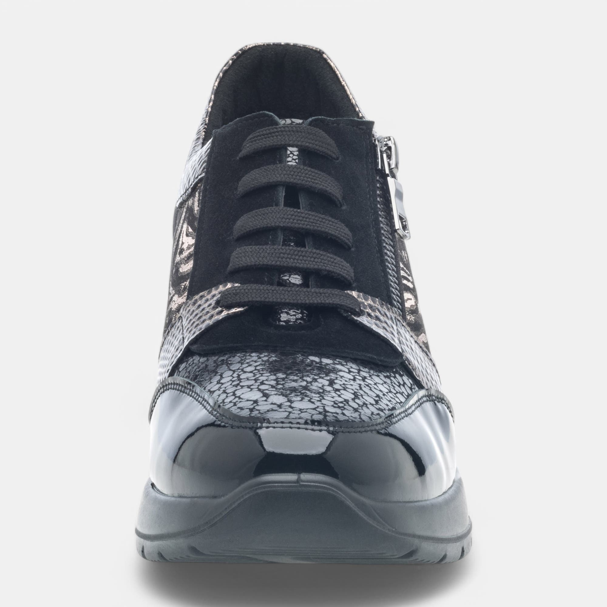 Baskets basses Femme en cuir noir