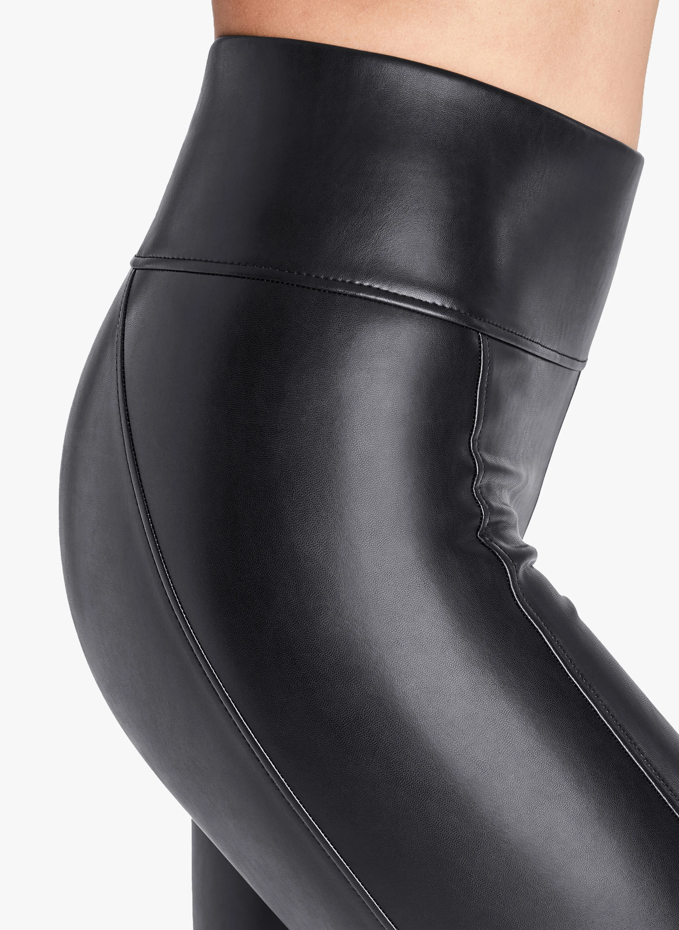 Edie Forming Leggings - Leggings en cuir vegan | Noir