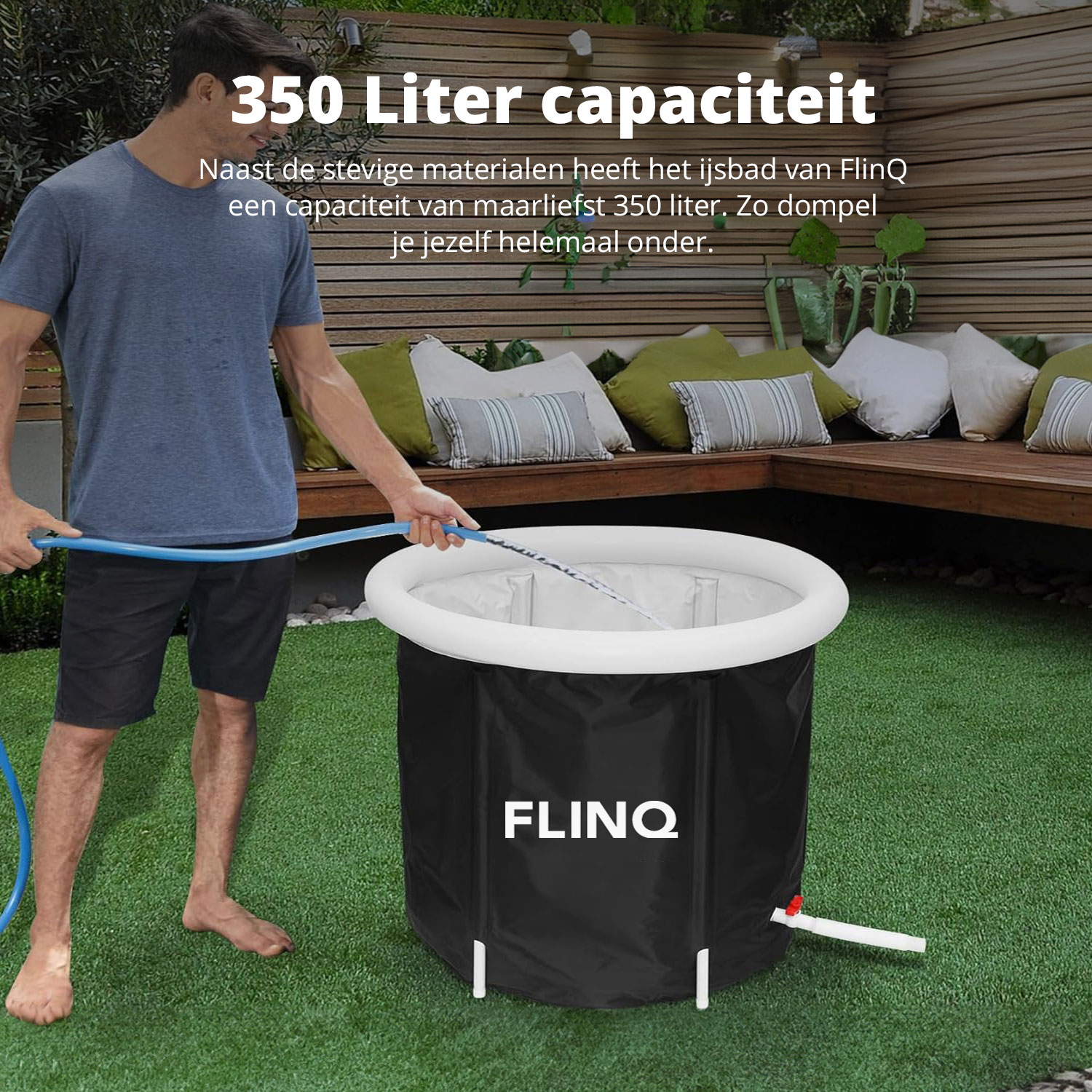 FlinQ opvouwbaar outdoor zitbad