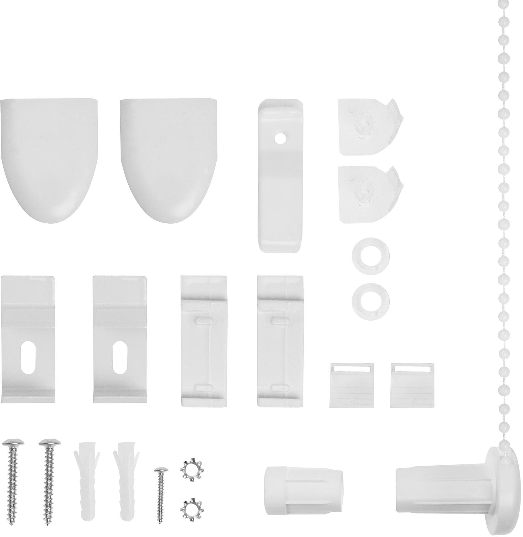 LICHTBLICK ORIGINAL Sichtschutzzüge Montagezubehör-Set Packung für Rollos für Duo Rollo KDR