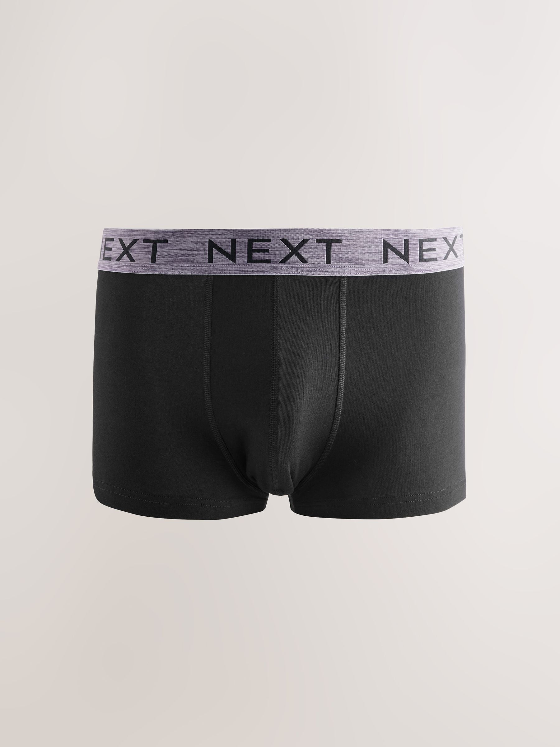 Zwart met gemêleerde tailleband - 5 Hipsterboxershorts