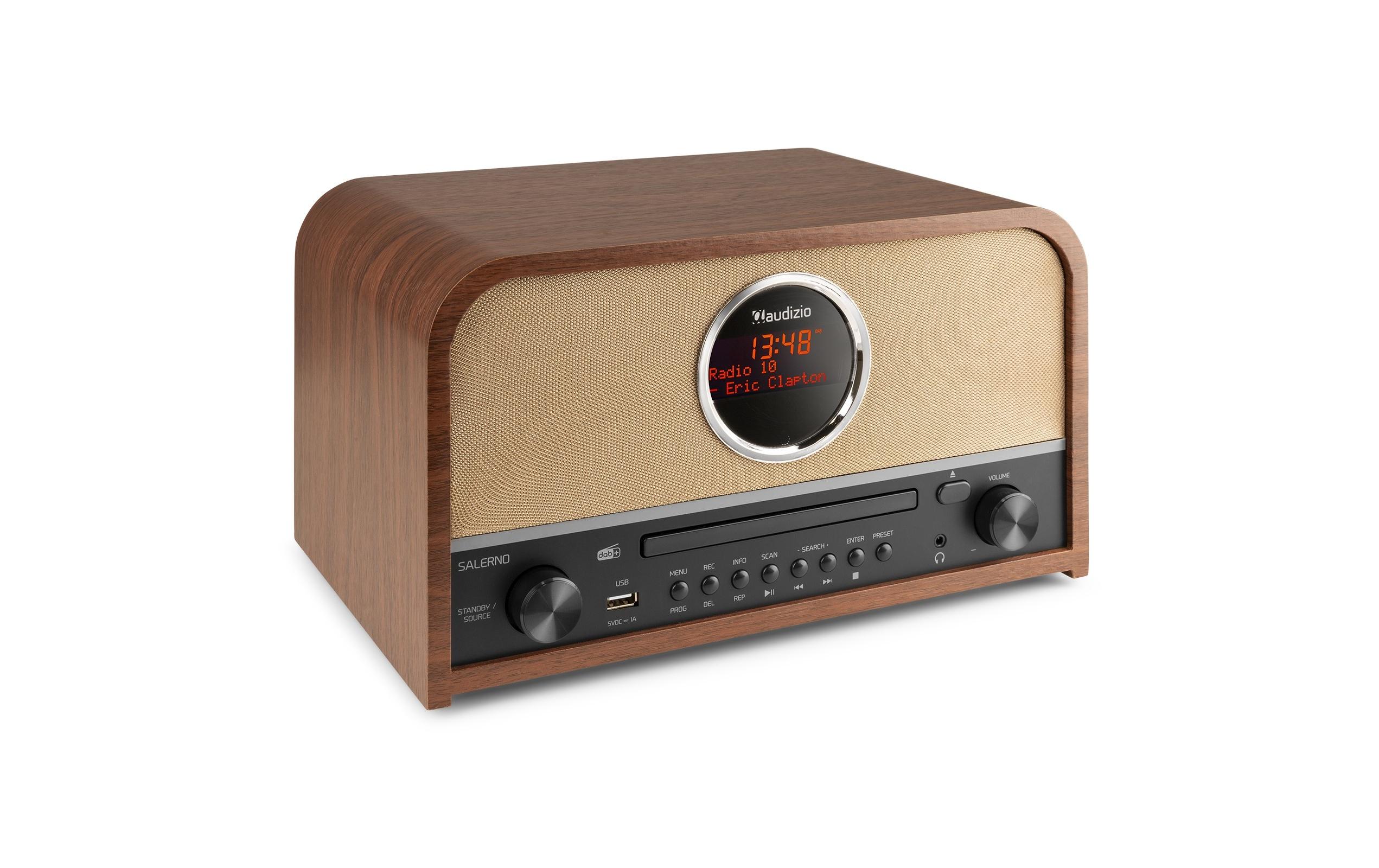 Radio/CD-Player Salerno Braun<br>DAB+-Radio mit CD-Player im klassischen Vintage-Look