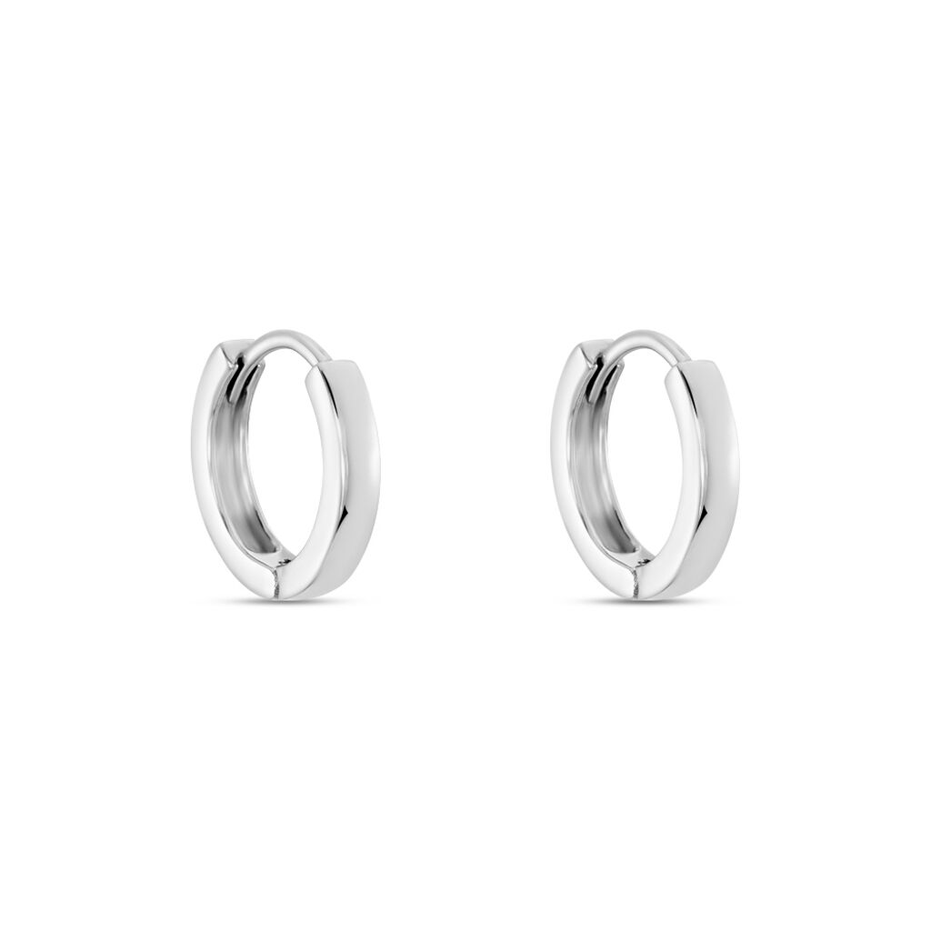 Créoles Argent Blanc Eleanora