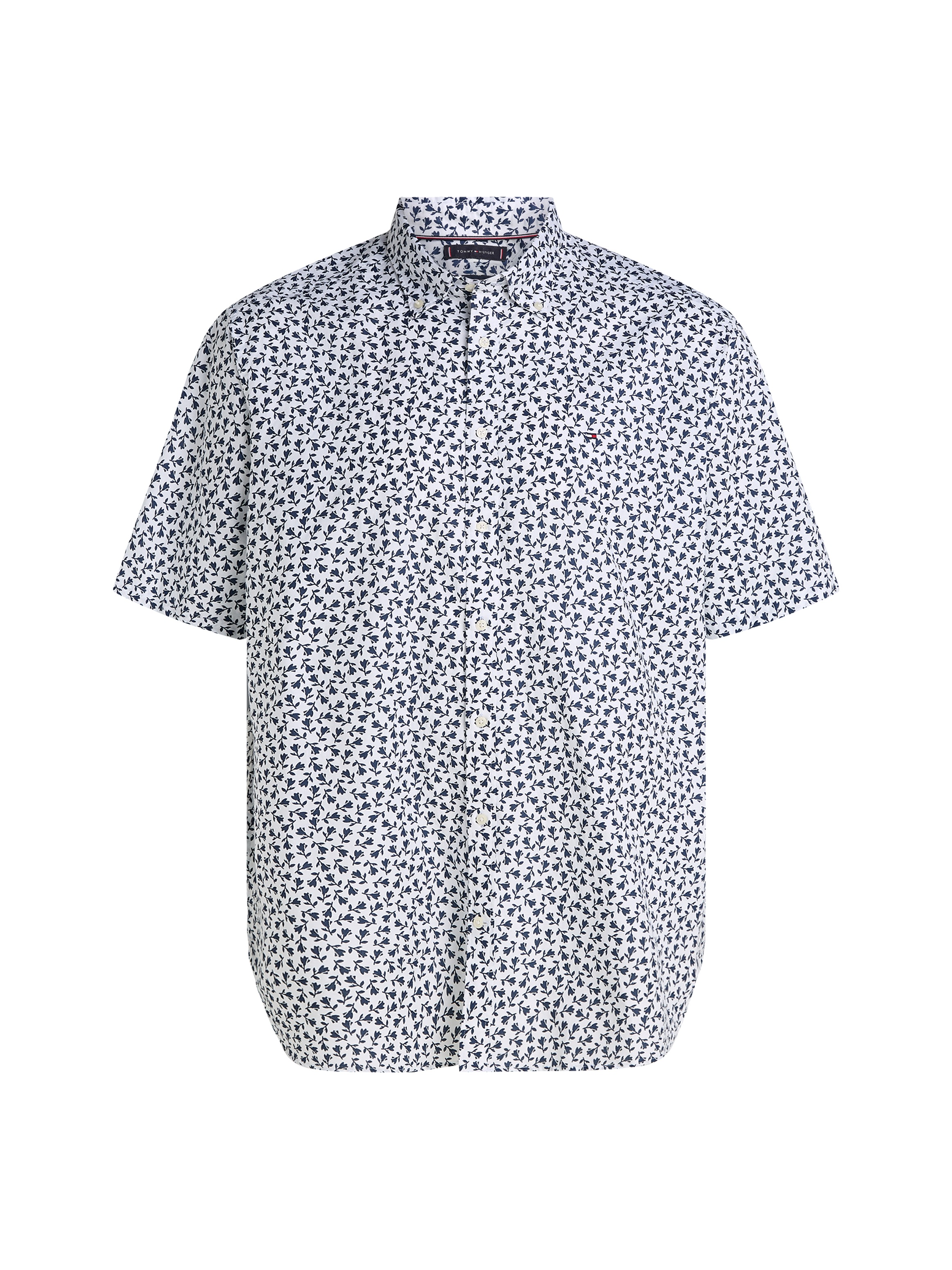 Tommy Hilfiger Big & Tall Kurzarmhemd »BT-LINEN BLEND MPRINT«, mit Allover-Print, Grosse Grössen