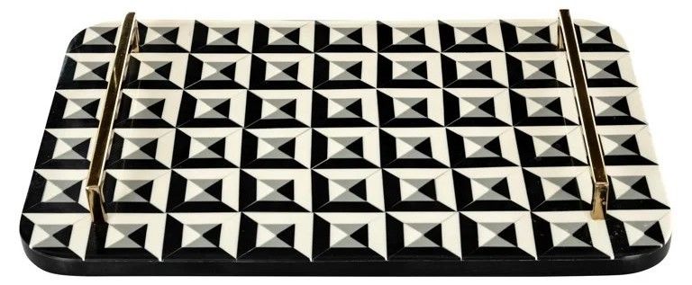 Dienblad Black White TR-0025 Birte B30 x D46 x H5.5 cm