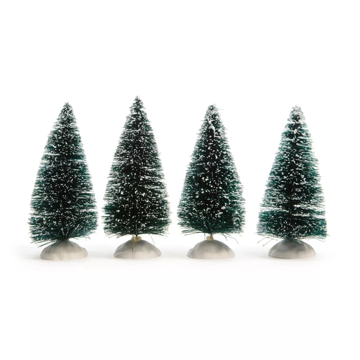 Lot de 4 sapins enneigés pour aménager un village