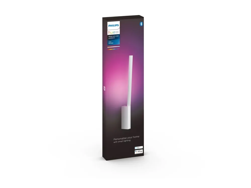 Philips Hue White and Color Ambiance Liane - Væglampe - LED - 12.2 W - klasse G - 16 millioner farver/varmt til køligt hvidt lys - 2000-6500 K - hvid