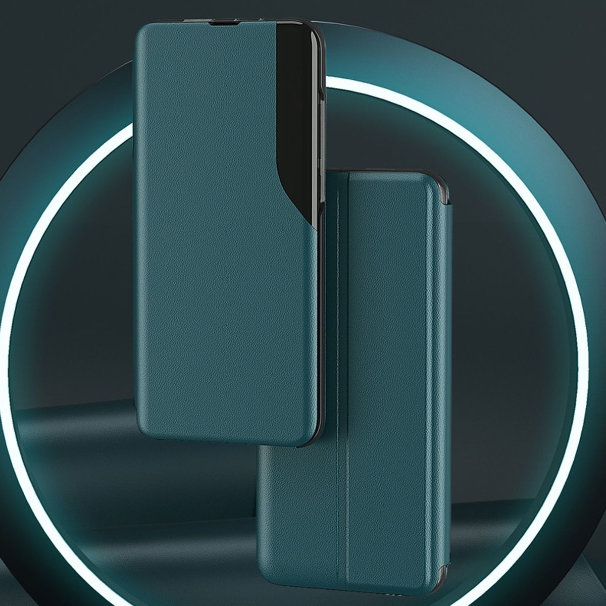 Hülle für Apple iPhone 15 Pro Max Handy Schutz Case Cover Flip Klapp Tasche Etui