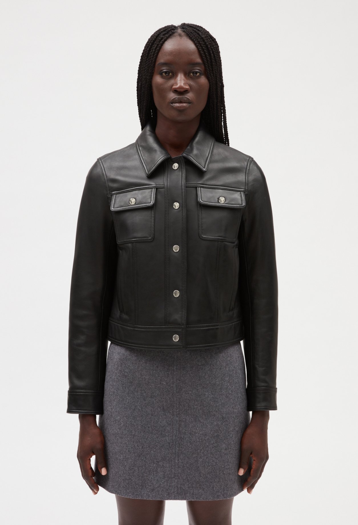 Blouson cuir noir