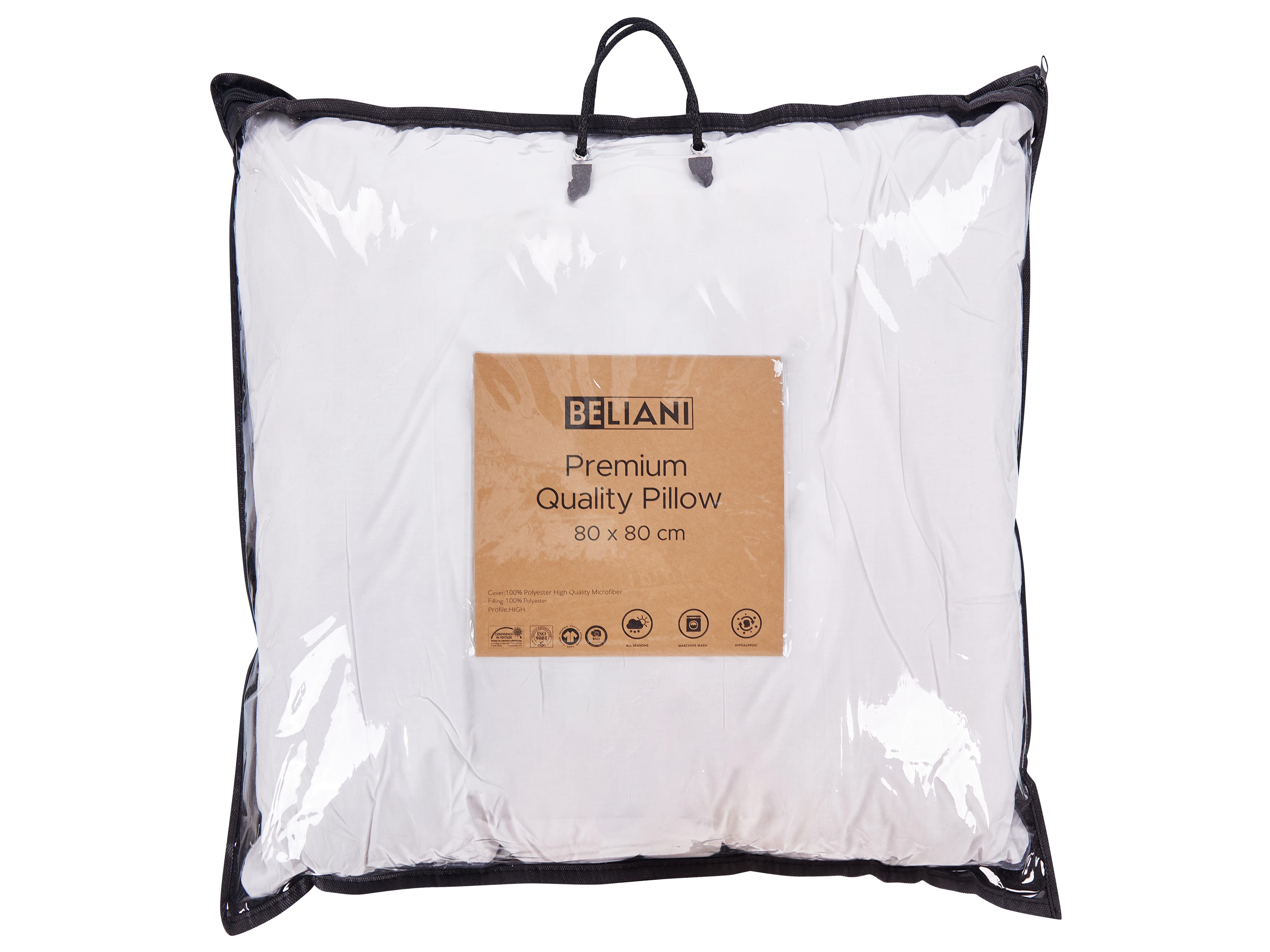 Hoofdkussen PELISTER Laag Microvezel 80 x 80 cm Wit