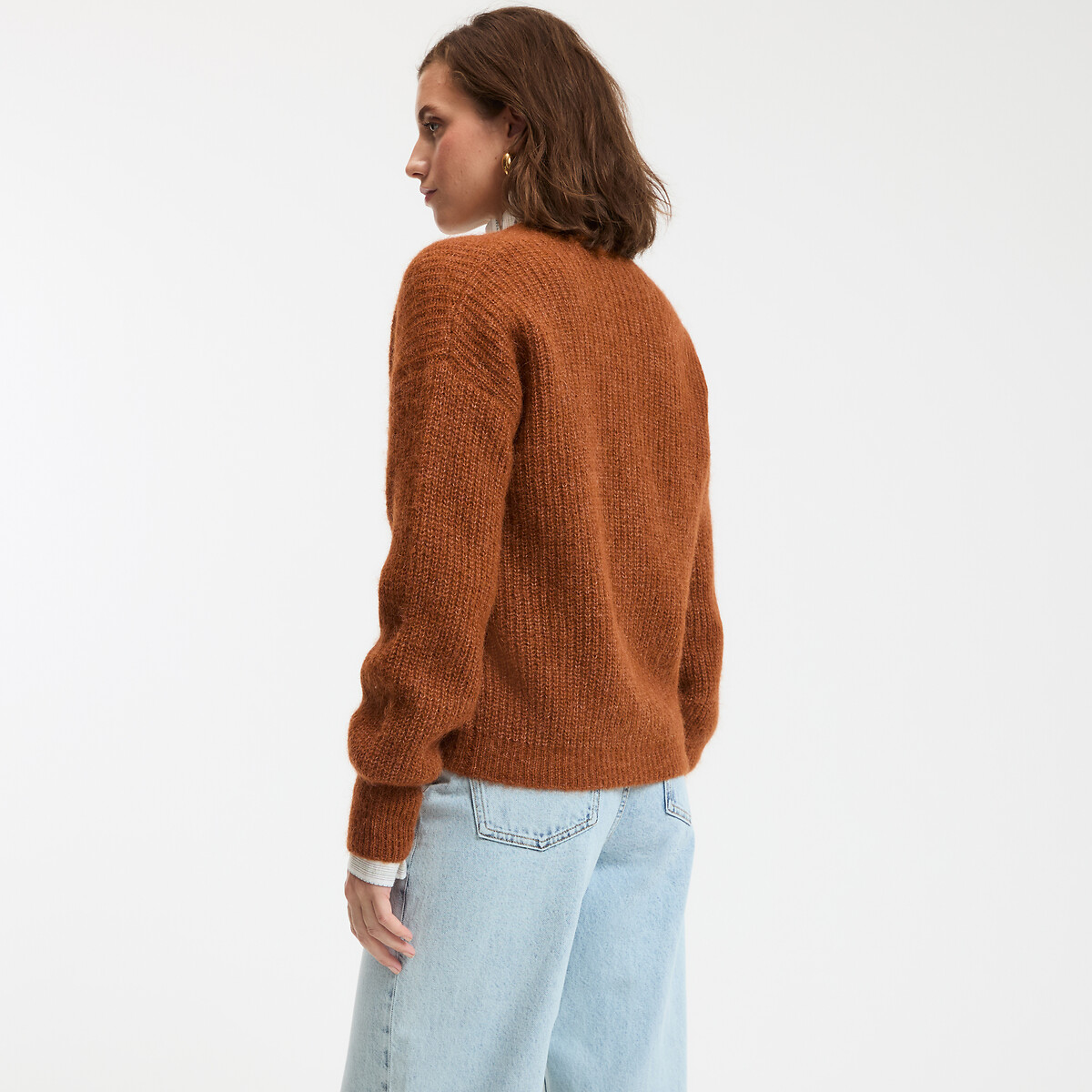 COLEÇÕES LA REDOUTE<br>Colete com decote em V, alpaca mista, assinatura GILDAS