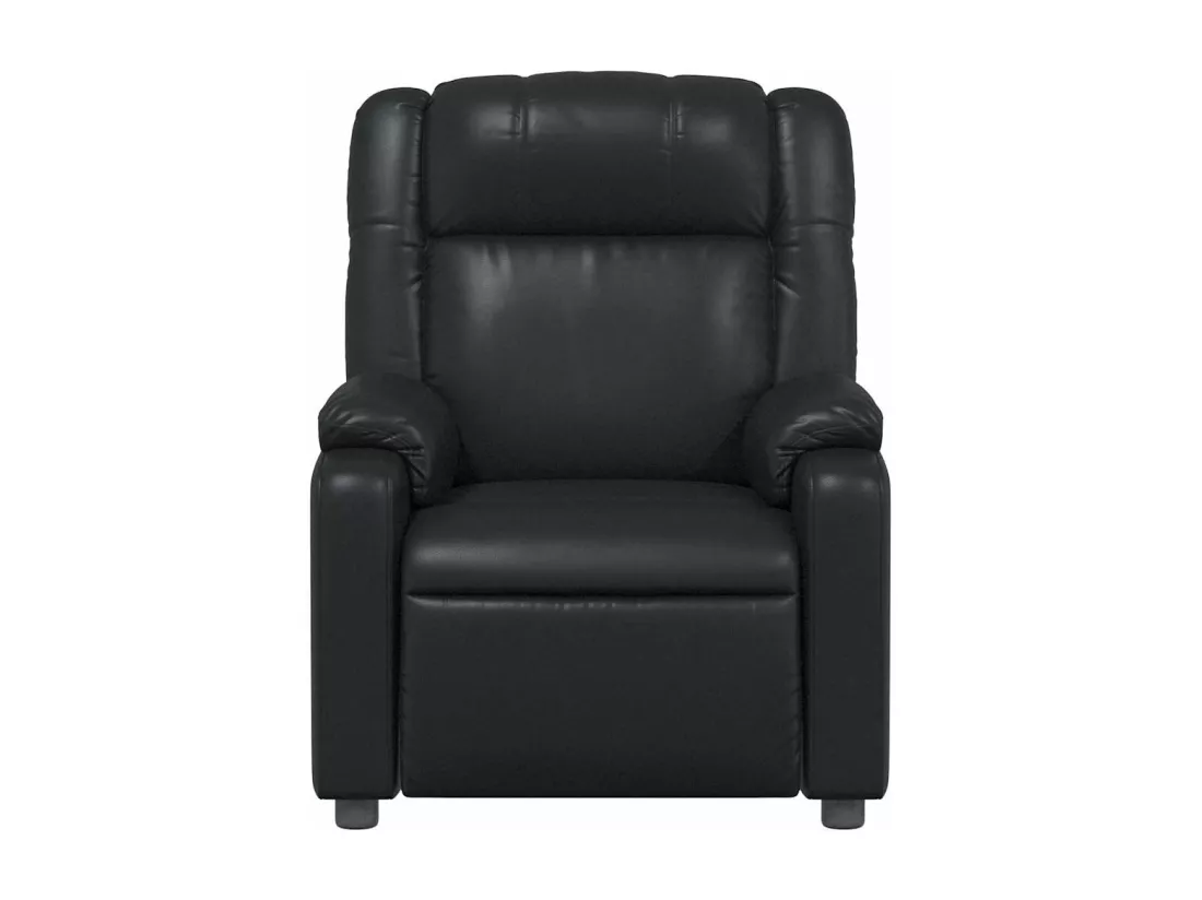 Fauteuil de massage inclinable Noir Similicuir