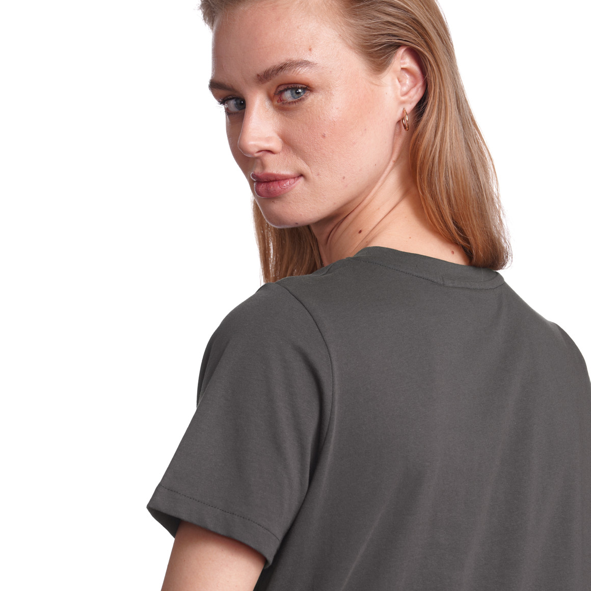 Jonas Nielsen Damen T-Shirt mit Brusttasche dunkelgrau